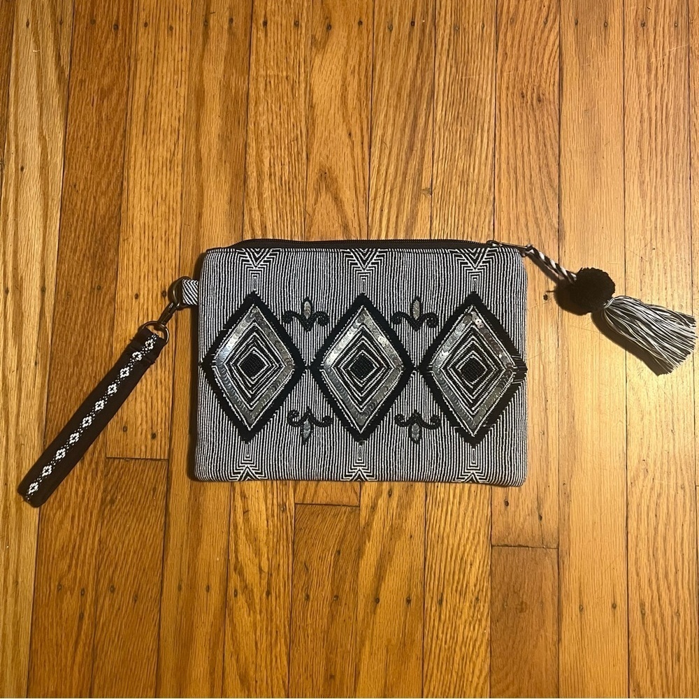 Bamboo clutch new without tags